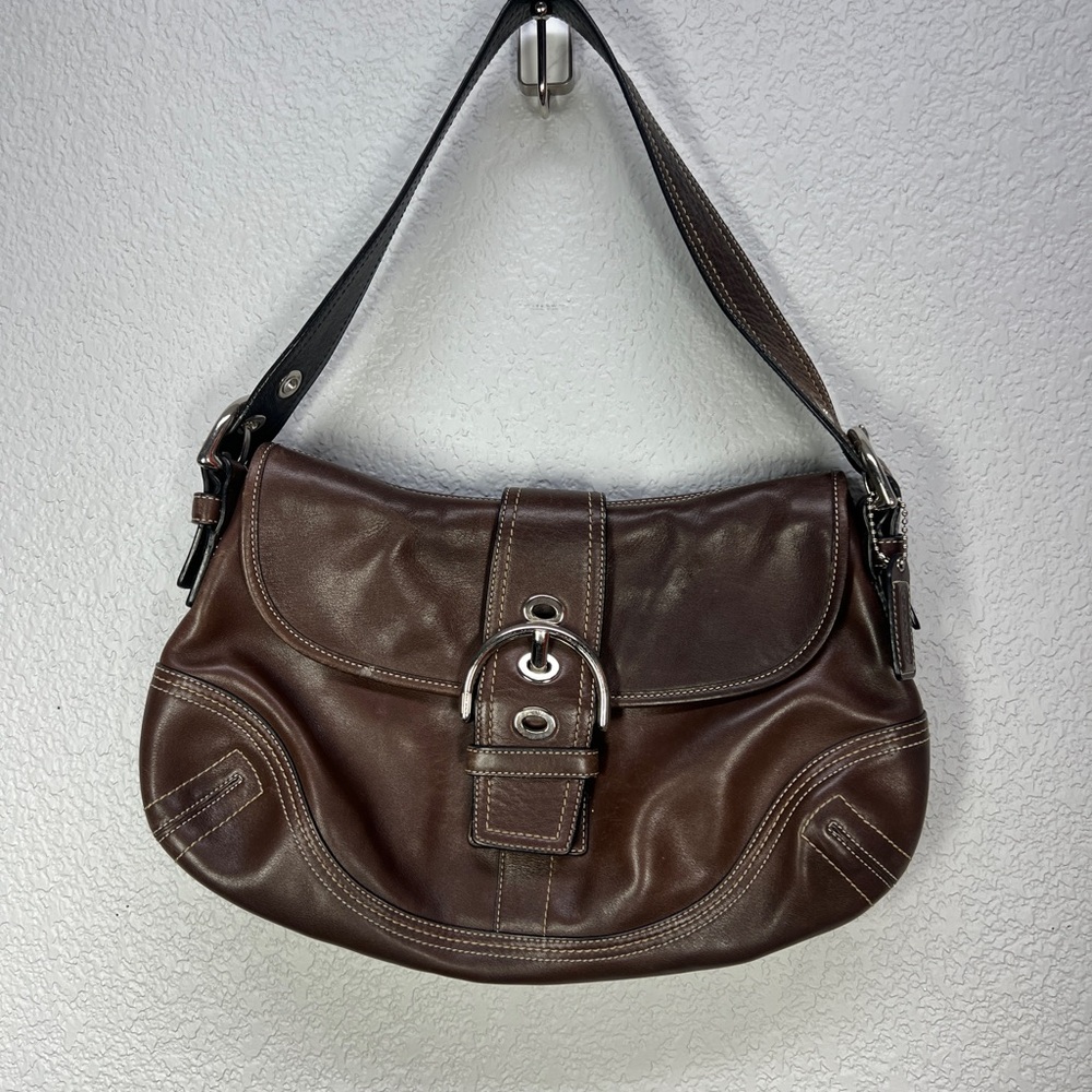 Vintage Coach Brown Leather SoHo Shoulder Bag F10192